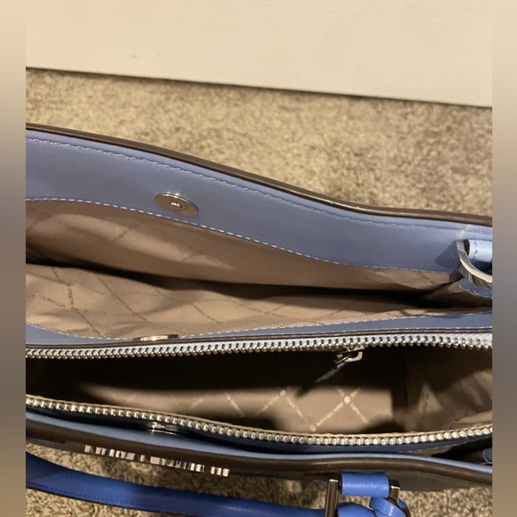 Large Blue Color Block Michael Kors Purse and Wristlet Wallet - Picture 8 of 11